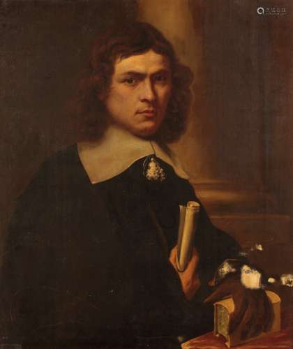 JAN JANSZ STOMME (FL. 1643-1657) Half-length portrait of man wearing black