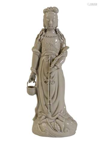 BLANC-DE-CHINE FIGURE OF GUANYIN