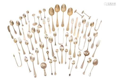 COLLECTION OF 19TH CENTURY AND LATER CONTINENTAL AND ENGLISH SILVER FLATWARE