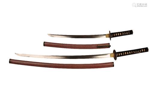 FINE PAIR OF MATCHING JAPANESE SWORDS