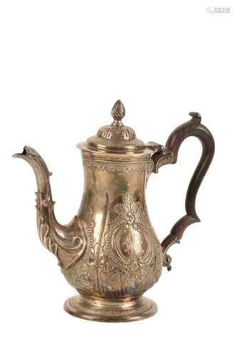 GEORGE II SILVER COFFEE POT