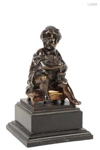 BRONZE FIGURE OF A CHILD