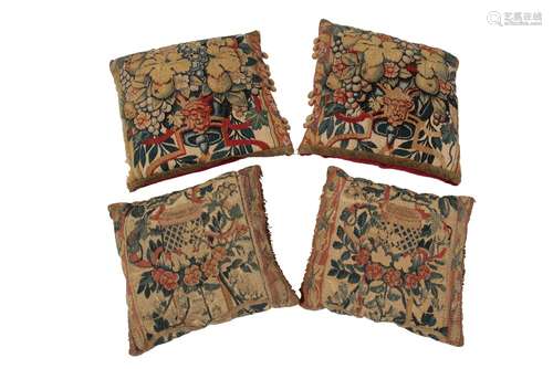 FOUR TAPESTRY CUSHIONS