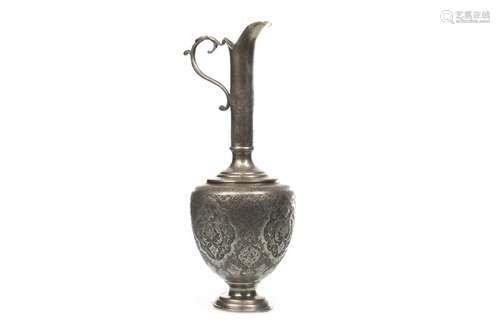 A PERSIAN SILVER EWER