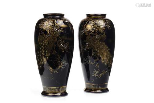 A PAIR OF JAPANESE SATSUMA VASES