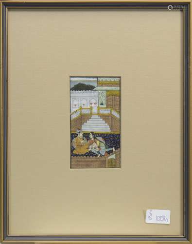 A LOT OF TWO 20TH CENTURY MUGHAL PAINTINGS