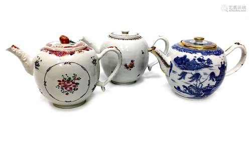 A LOT OF THREE TEA POTS