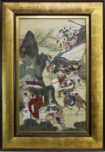 A 20TH CENTURY CHINESE PAINTING ON SILK