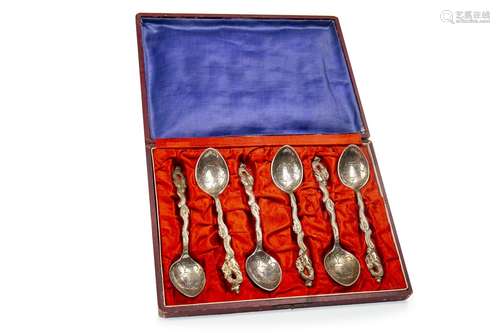 A SET OF SIX CHINESE SILVER SPOONS