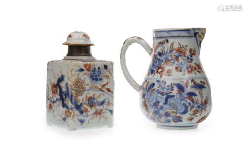 A LATE 19TH CENTURY CHINESE IMARI JUG AND LIDDED JAR