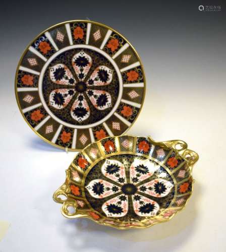 Royal Crown Derby Old Imari pattern Duchess tray No. 5, 29cm wide, boxed, together with a Royal