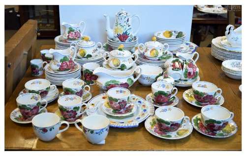 Large quantity of Simpsons 'Belle Fiore' hand painted tableware etc