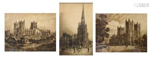 Local Interest - Group of assorted prints to include; framed set of six views of old Bristol, St.