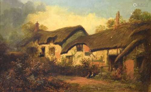 George Goodman (Late 19th Century) - Oil on canvas - Anne Hathaway's Cottage, Shottery, inscribed