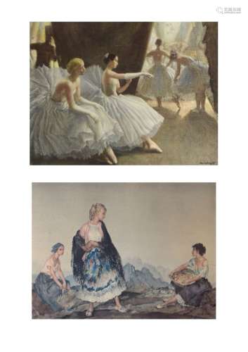 After William Russell Flint - Unsigned coloured print, together with a photographic print after Dame