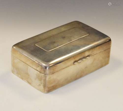 Victorian table-top cigarette box, Birmingham 1893