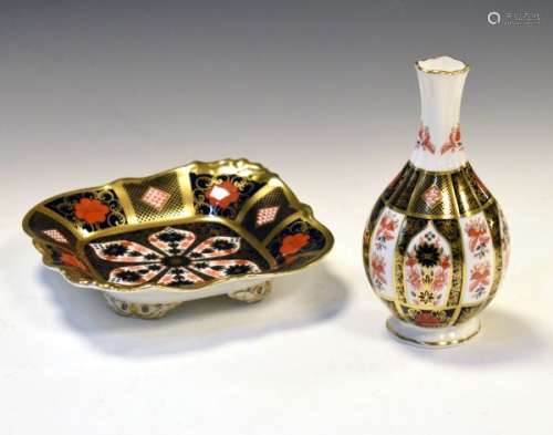 Royal Crown Derby Old Imari pattern square basket, 22.5cm wide boxed, together with a Royal Crown