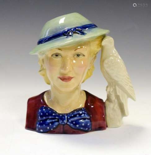 Kevin Francis character jug 'The Young Peggy Davies' No.53/350, with certificate, 15cm high