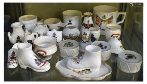 Crested china - Collection bearing regimental crests