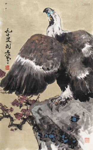 李剑晨 1900-2002 雄鹰展翅