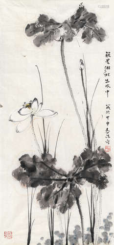 霍春阳 b.1946 白荷