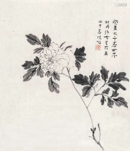 霍春阳 b.1946 白牡丹