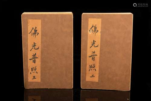 TWO VOLUMES OF 'FO GUANG PU ZHAO' ILLUSTRATION BOOKS