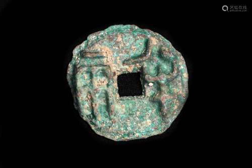 ARCHAIC CHINESE BRONZE CAST COIN
