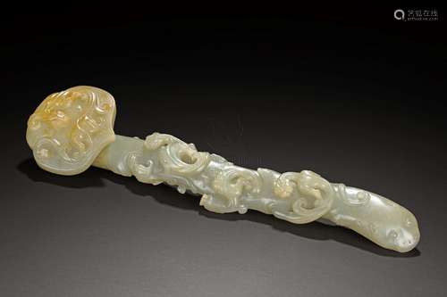 JADE CARVED RUYI SCEPTER