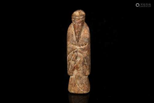 ARCHAIC JADE CARVED 'ELDER' FIGURE