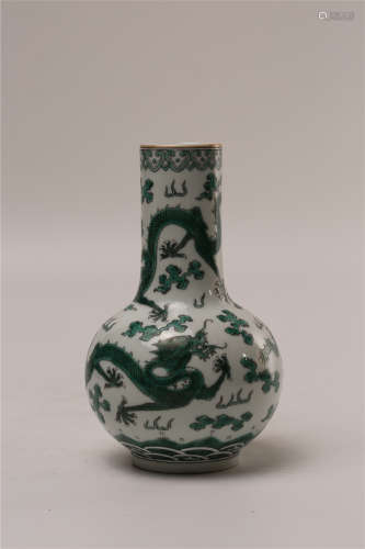 A Chinese Green and White Porcelain Vase