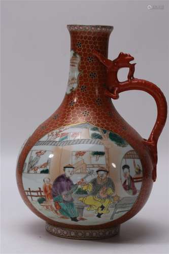 A Chinese Famille-Rose Porcelain Vase