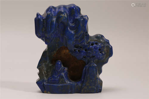 A Chinese Carved Lapis Lazuli Decoration 