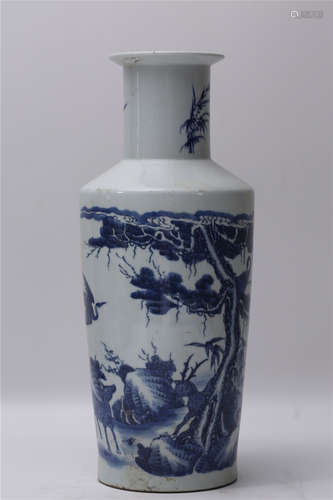 A Chinese Blue and White Porcelain Vase