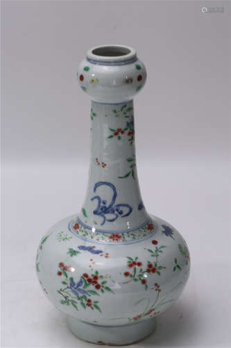 A Chinese Famille-Rose Porcelain Vase