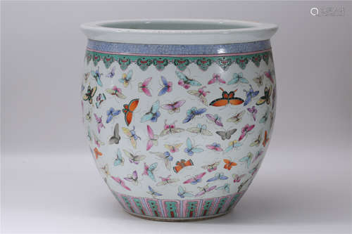 A Chinese Famille-Rose Porcelain Fish Bowl