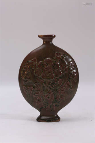 A Chinese Brown Glazed Porcelain Vase