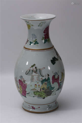 A Chinese Famille-Rose Porcelain Vase