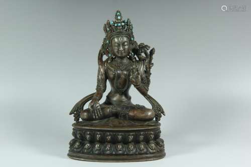 A Chinese Silver Buddha