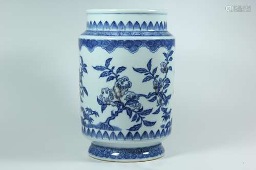 A Chinese Blue and White Porcelain Vase