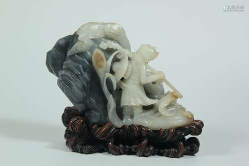 A Chinese Carved Jade Figure