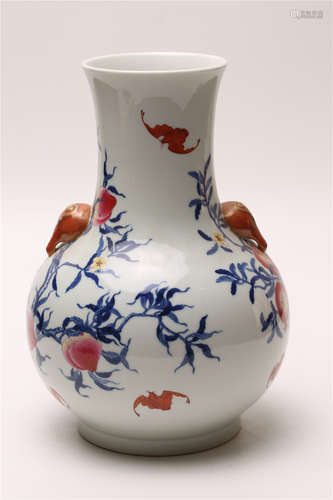 A Chinese Famille-Rose Porcelain Vase 