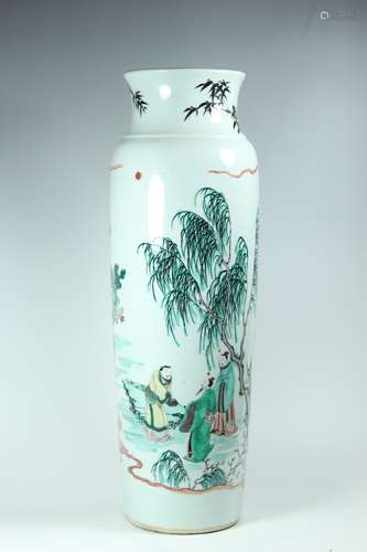 A Chinese Wu-Cai Porcelain Vase