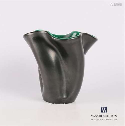 ELCHINGER Manufacture Vase en céramique noir de fo…