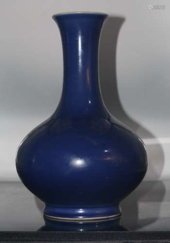 A Chinese Blue Glazed Porcelain Vase