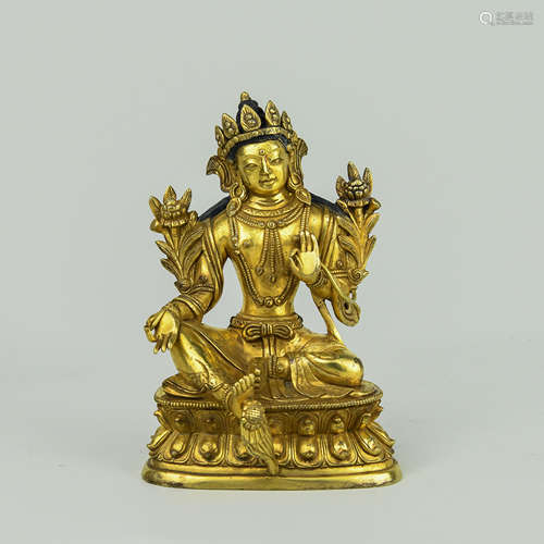 A Chinese Gilt Bronze Buddha