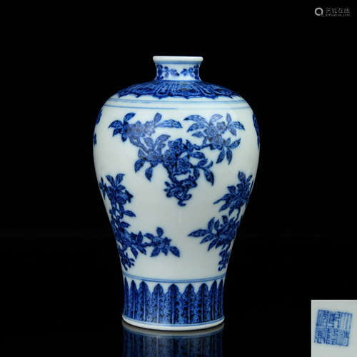 A Chinese Blue and White Porcelain Vase