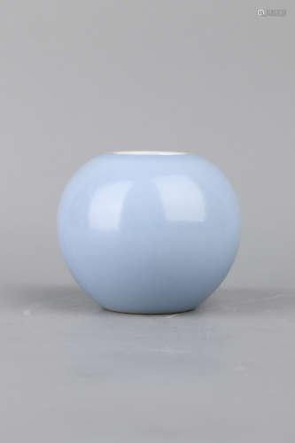 A Chinese Blue Glazed Porcelain Water Pot