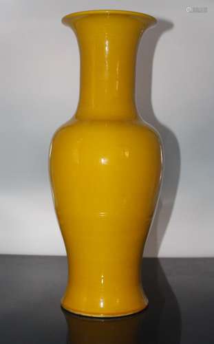 A Chinese Yellow Glazed Porcelain Vase