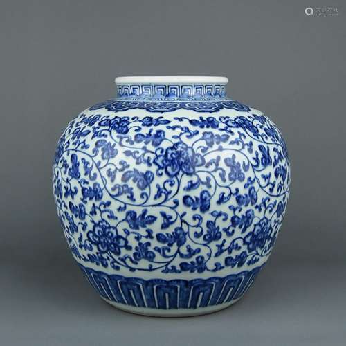 A Chinese Blue and White Porcelain Jar